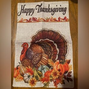 Garden Flag Autumn Fall Thanksgiving 12" x 18" NWOT